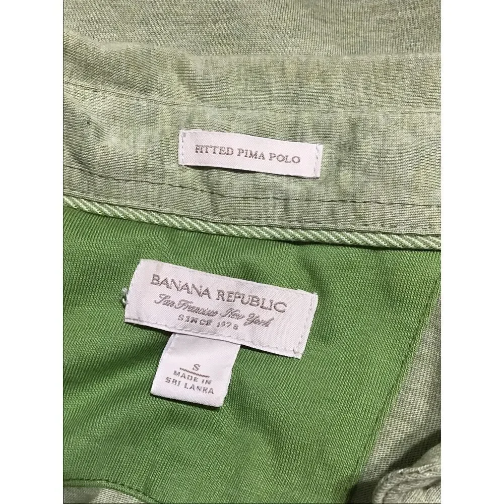Men's Fitted Green Polo Banana Republic Size S